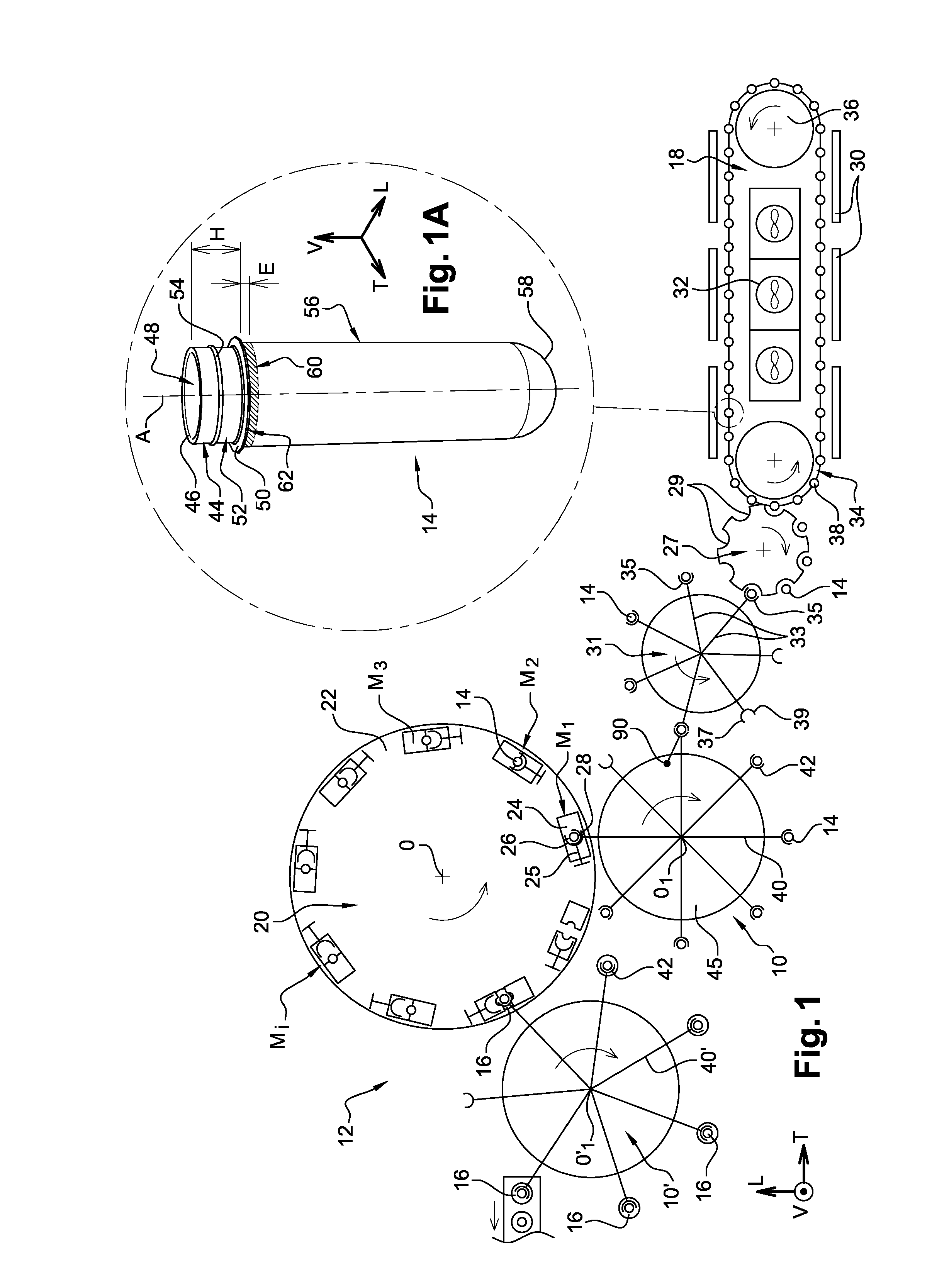 Transfer device comprising a gripper