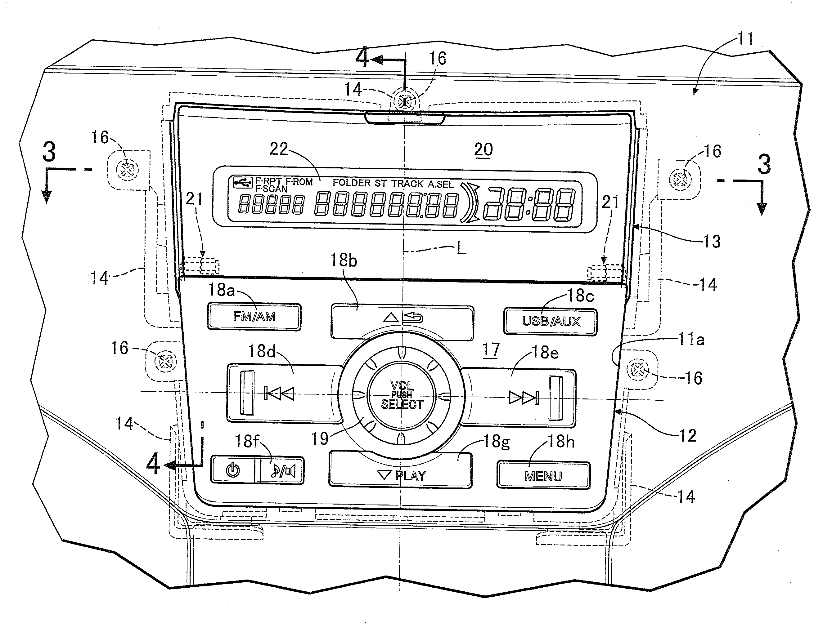 Audio apparatus for vehicle