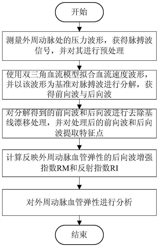 Evaluation System of Peripheral Artery Vascular Elasticity Based on Double Triangle Blood Flow Model