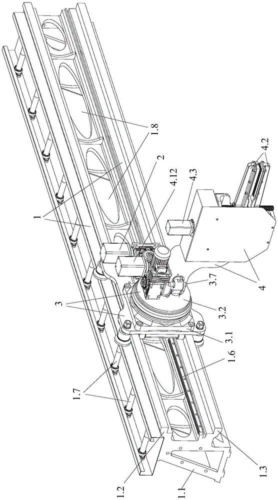 Vertical profile single-rail traction robot