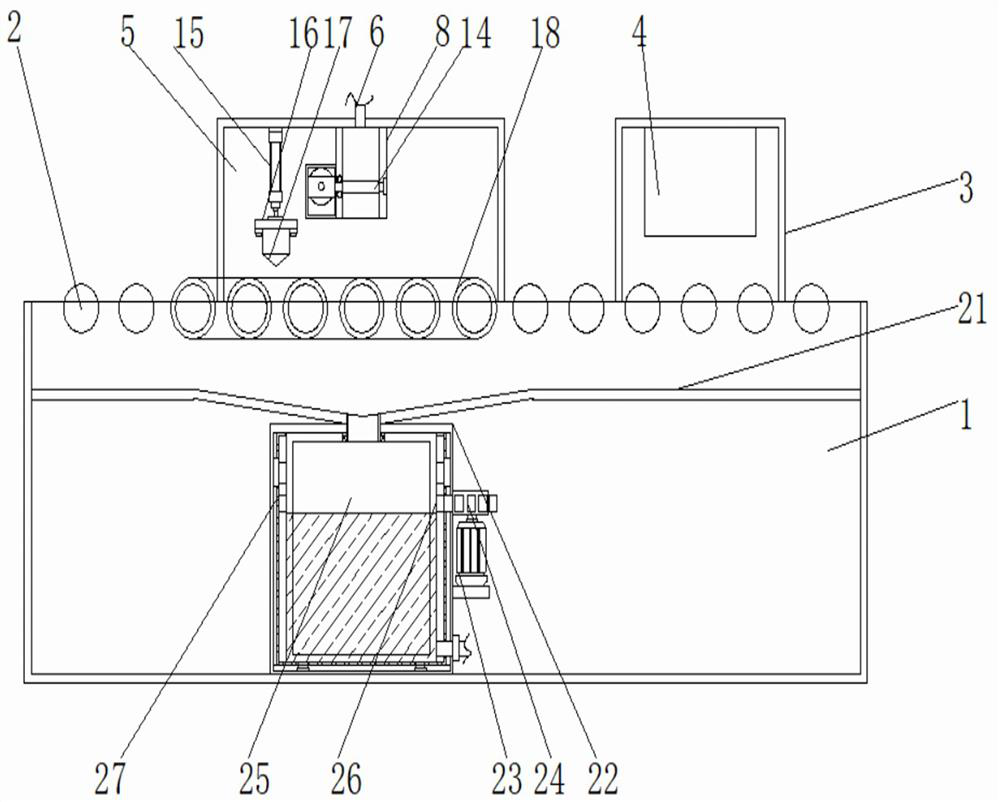 Automatic glue applying control system for rock wool production composite veneering and control method of automatic glue applying control system