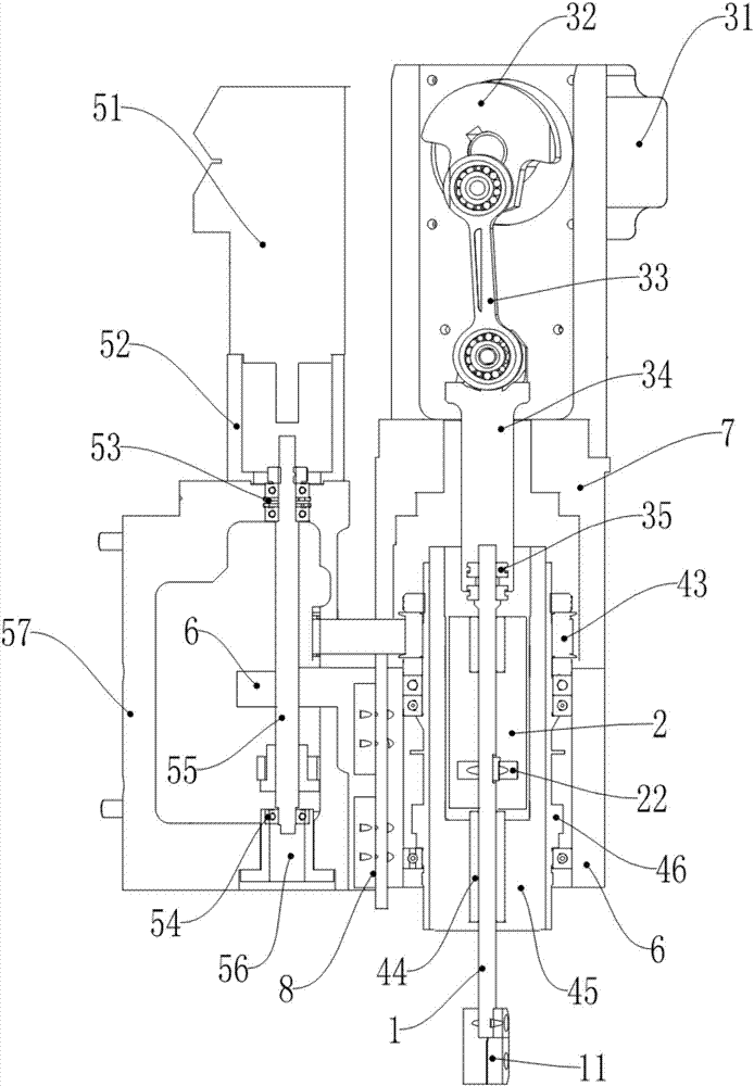 A punching head for flexible material cutting and its control method