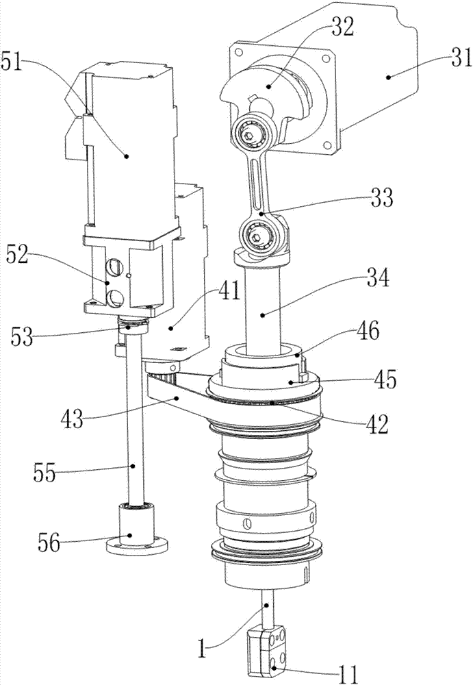 A punching head for flexible material cutting and its control method