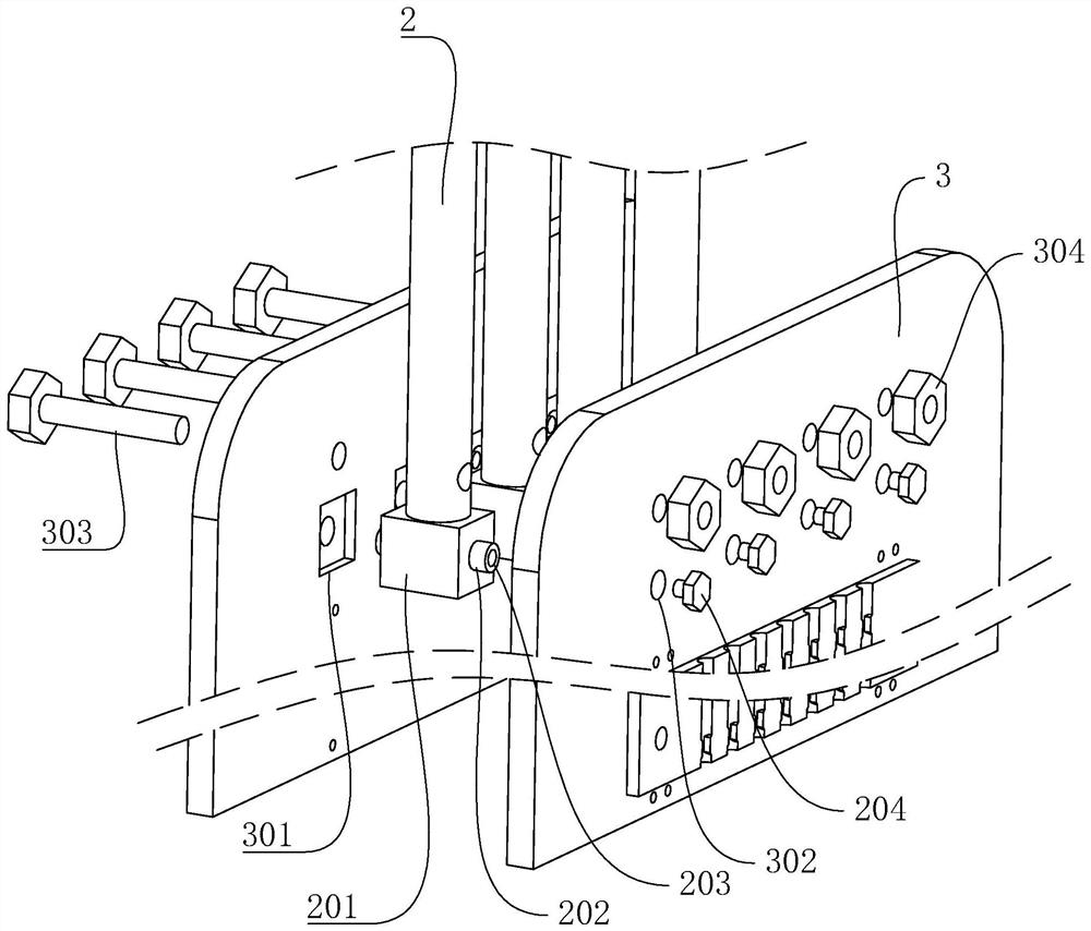 Rope head combination structure for indoor construction elevator