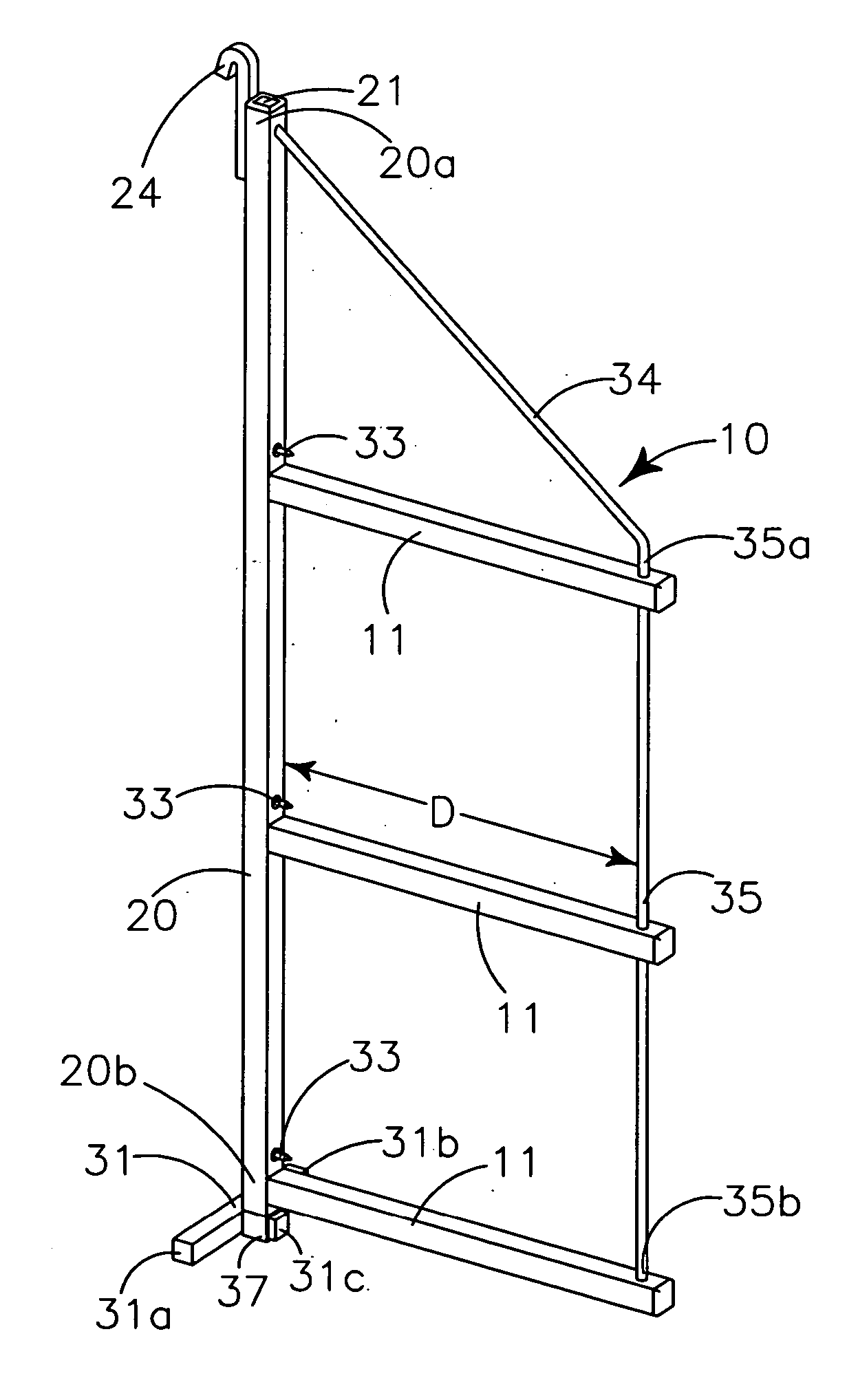 Storage system for sea-land shipping container