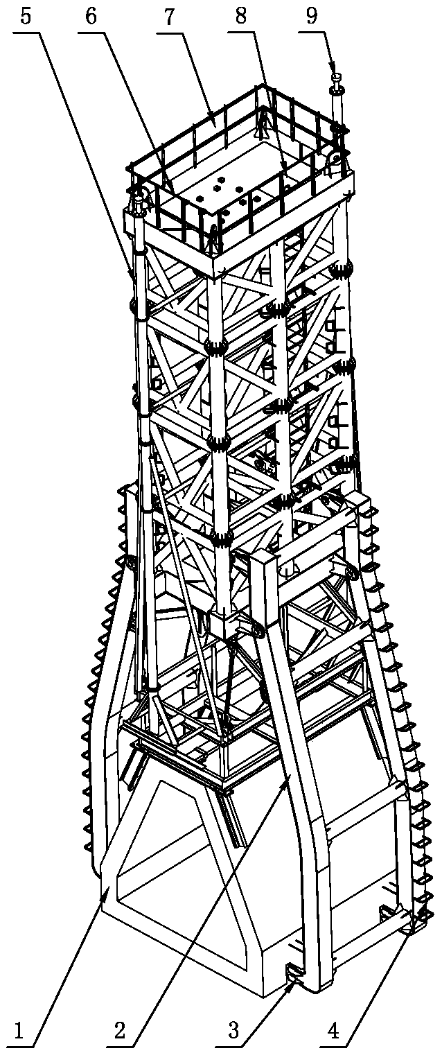 Lifting appliance for hollow trapezoid concrete blocks