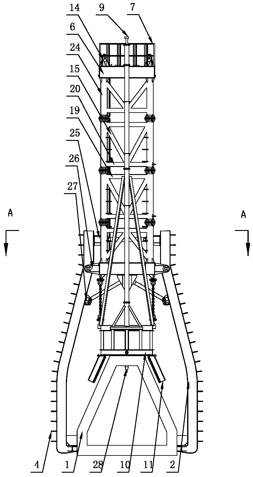 Lifting appliance for hollow trapezoid concrete blocks