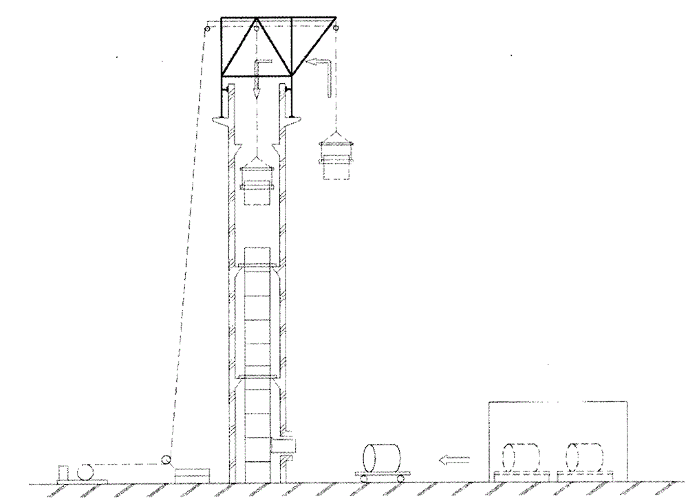 Chimney glass fiber reinforced plastic inner tube fast installation method