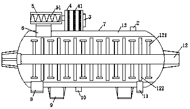 Environment-friendly horizontal internal circulation stirring reactor