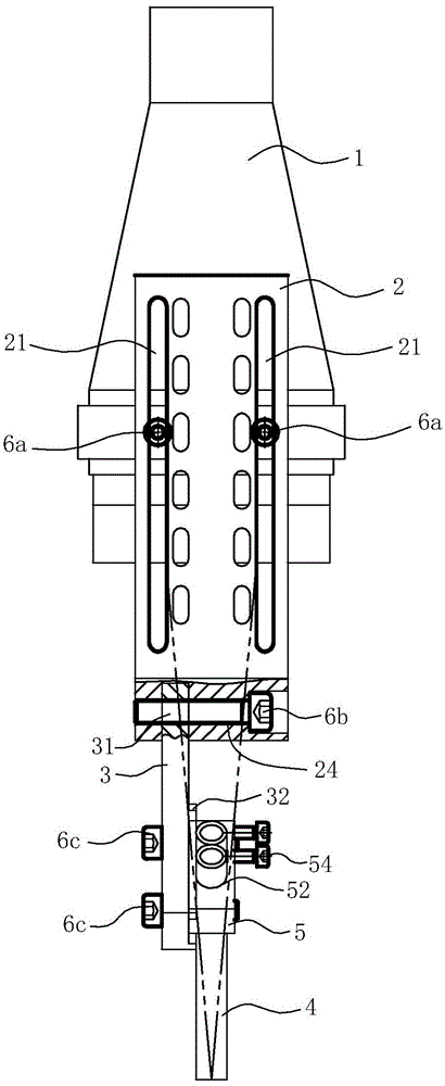 Gas blowing protective device used during stainless steel sheet pulse laser welding and welding process