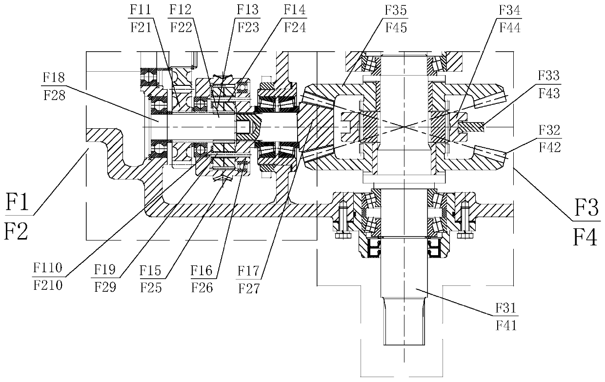 Two-track drive tractor proportional steering device