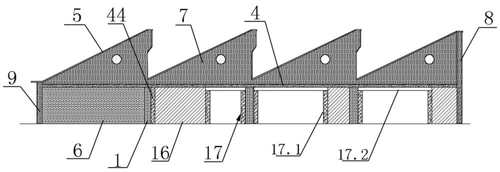 Rerepaired and reinforced brick factory building structure and construction method thereof