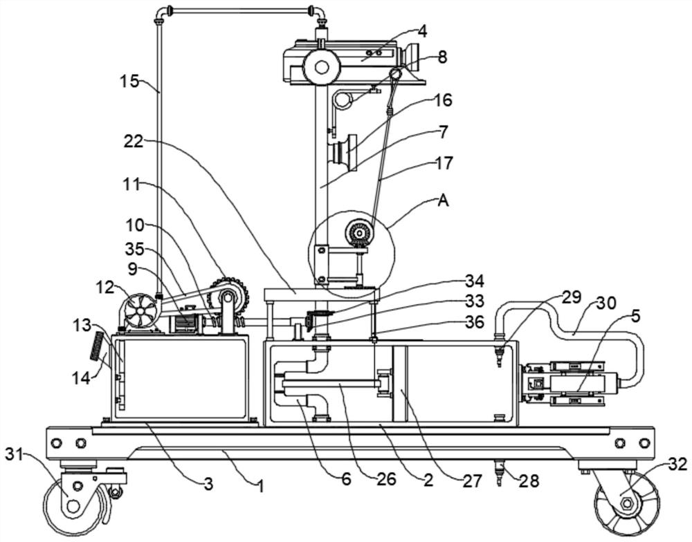 Coal mine safety monitoring and inspection management device applied to coal mine safety management