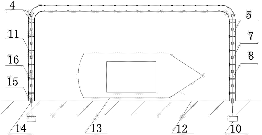 Response to small and medium-sized wharf soluble hazardous chemicals loading and unloading leakage liftable fence