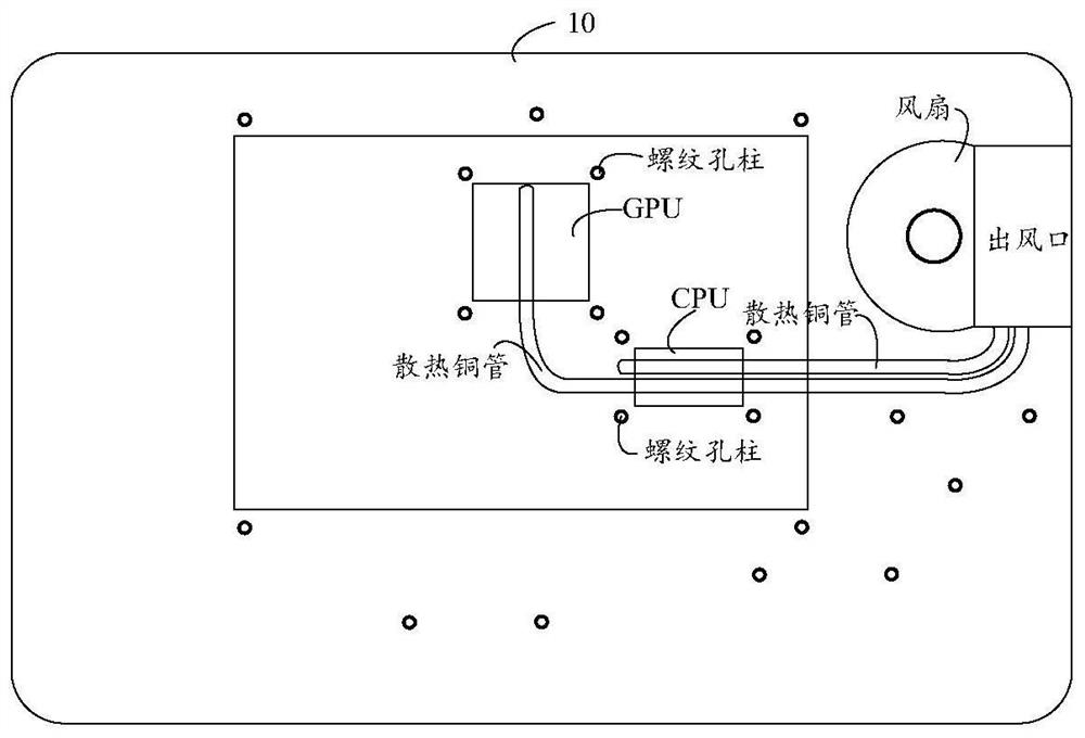 Auxiliary heat dissipation device for computer hardware