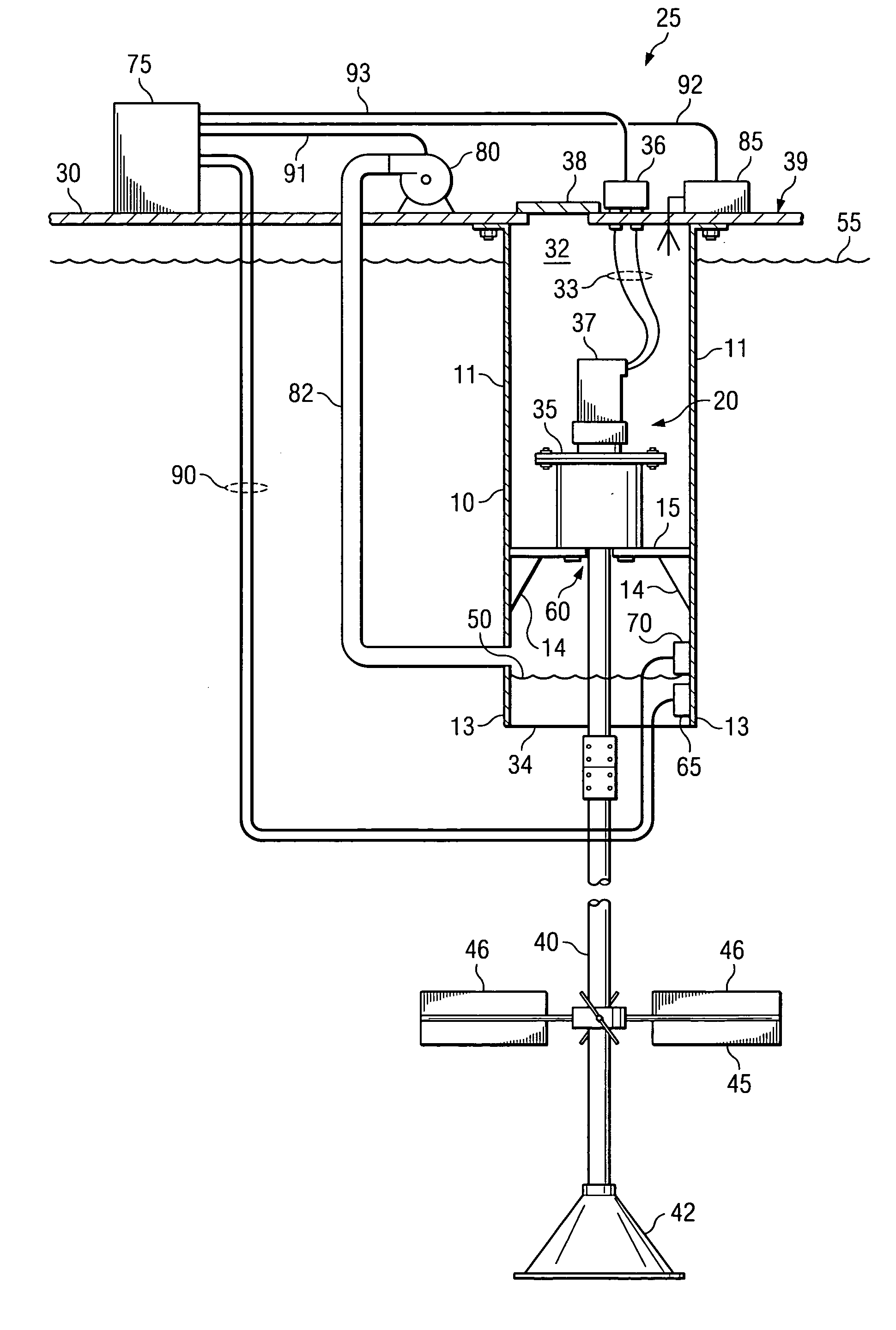 Mud tank with pressurized compartment