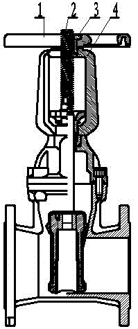 Compact rising stem gate valve