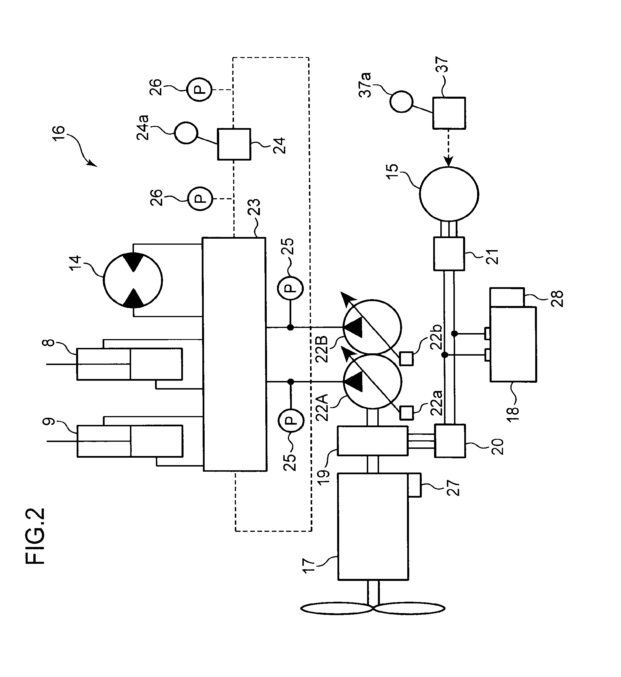 Power control device and hybrid construction machine provided with same