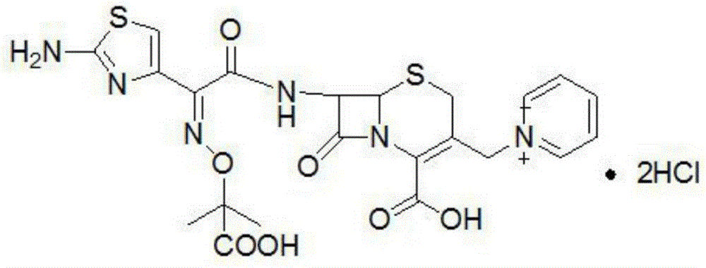 Solid phase synthesis method of ceftazidime hydrochloride