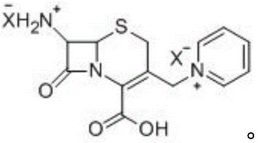 Solid phase synthesis method of ceftazidime hydrochloride