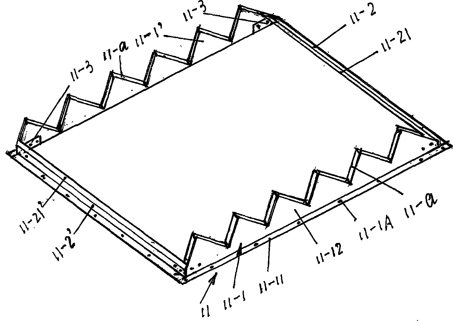 Building-integrated solar cell module curtain wall and roof