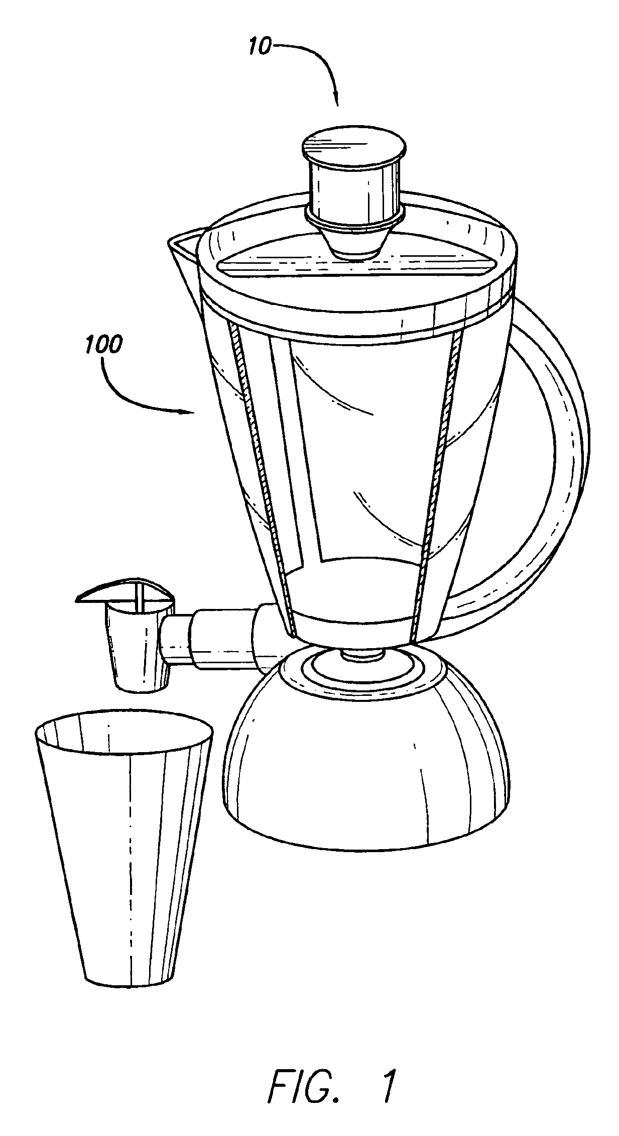 Stir stick assembly for blender apparatus