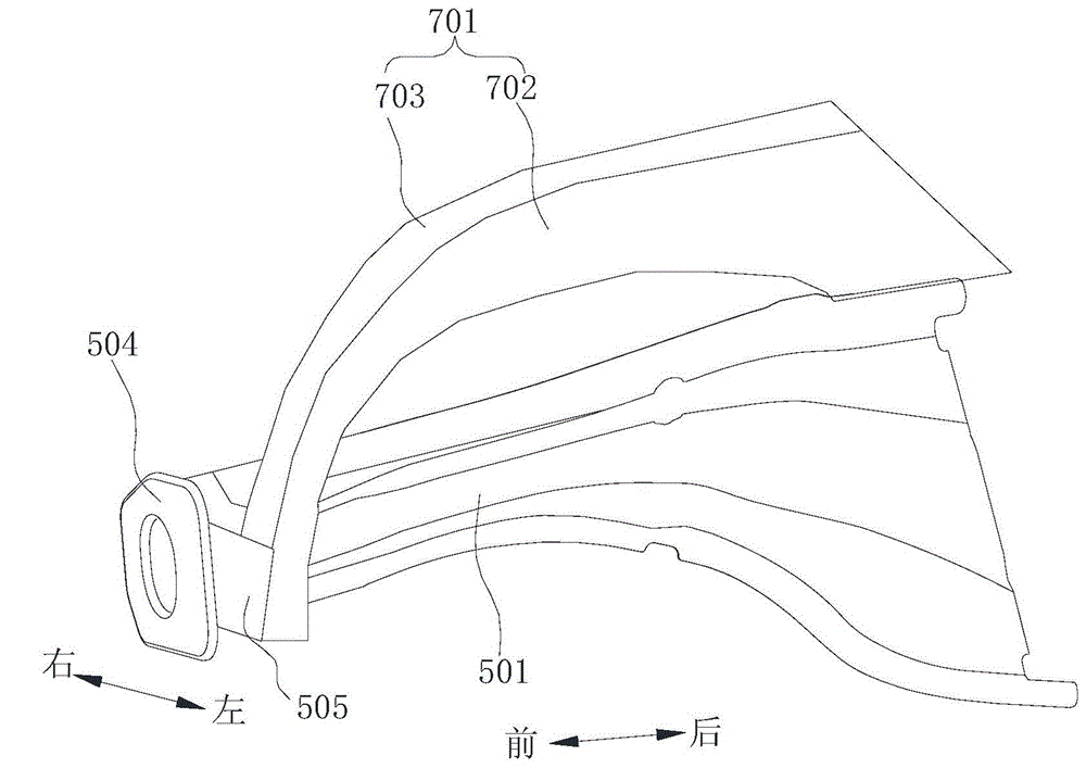 Vehicle body for vehicle and vehicle provided with vehicle body