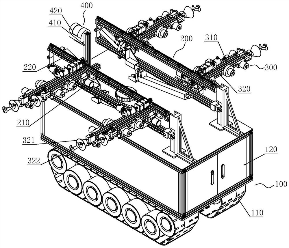 Continuous profiling variable spraying method based on laser scanning detection