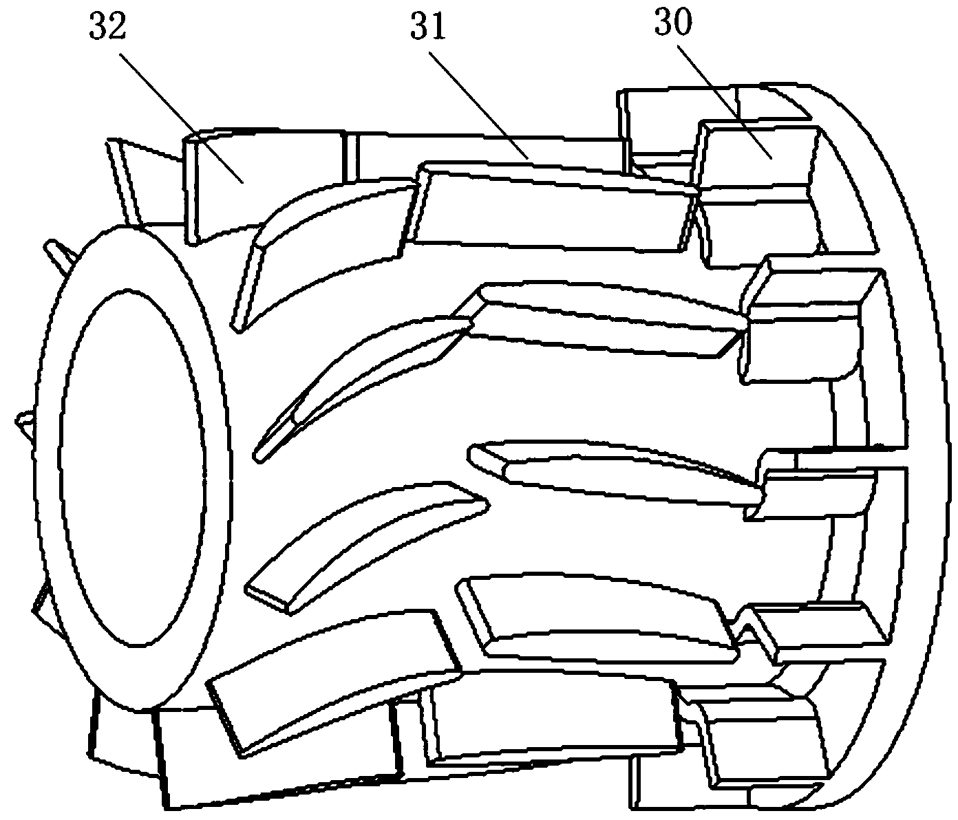 Plunger type hydraulic motor pump internally integrated with front-mounted pump