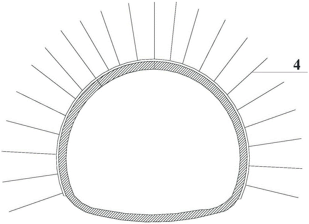 A method for controlling the collapse of the fractured zone in the process of tunnel construction