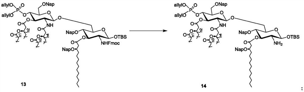 Intermediate, synthesis and application of vaccine adjuvant MPLA