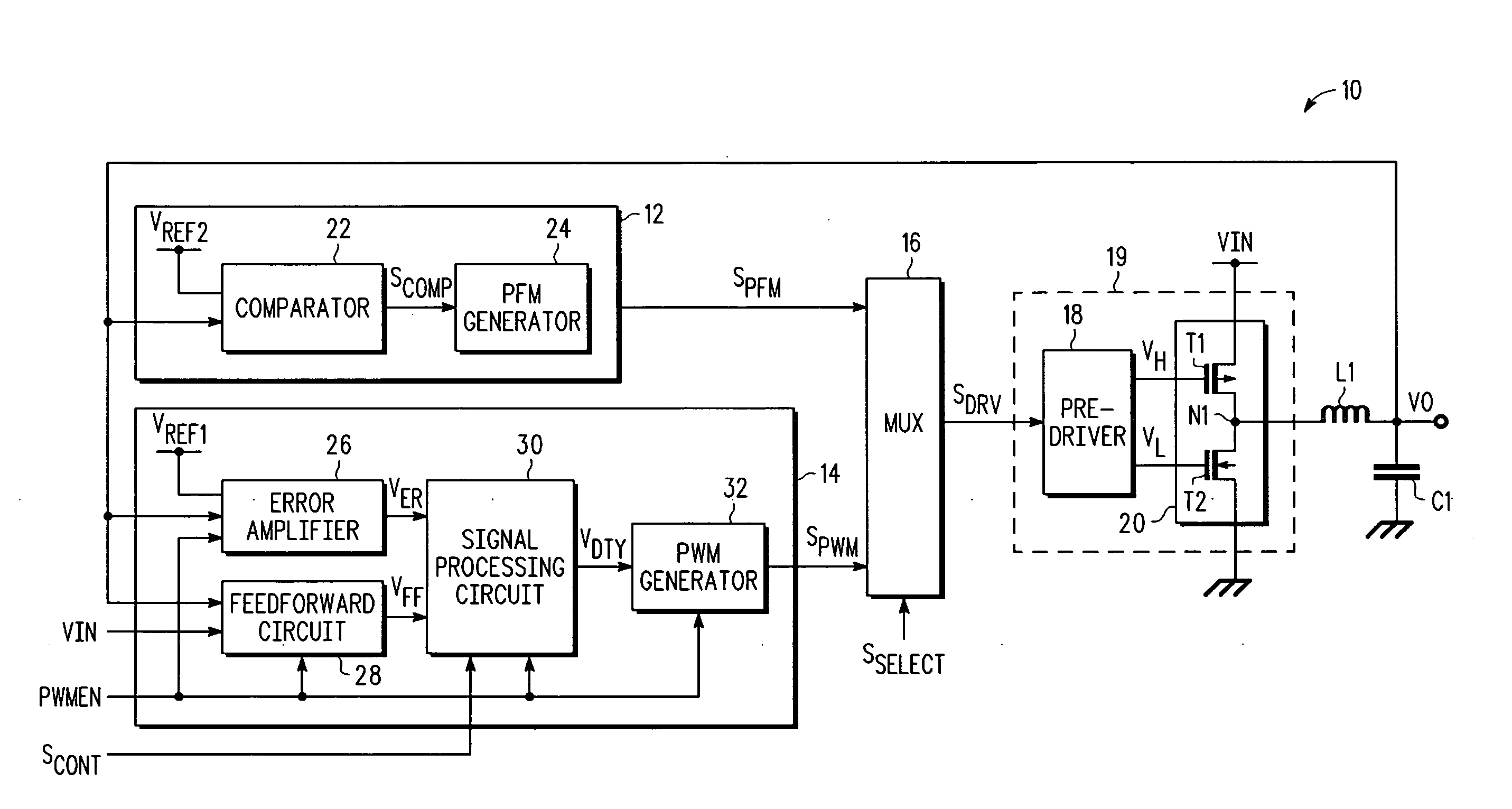 Circuit and method for reducing output noise of regulator