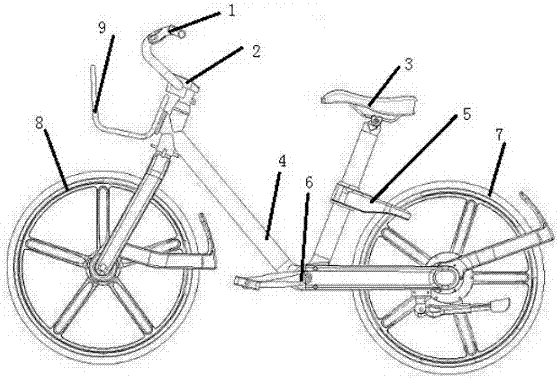 Mobile terminal and bicycle interacting method and corresponding bicycle and mobile terminal