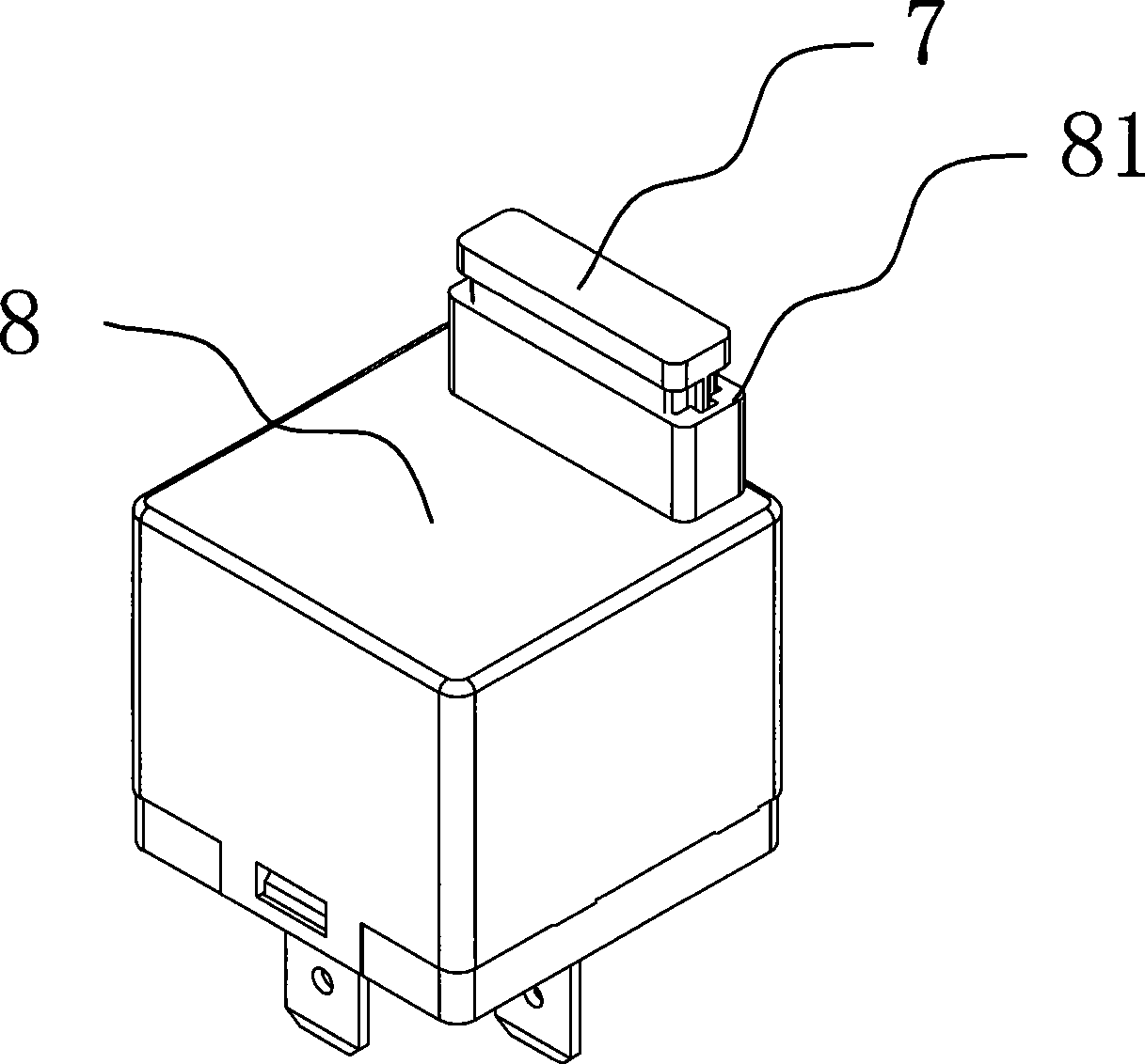 Automatic electric relay having safety device