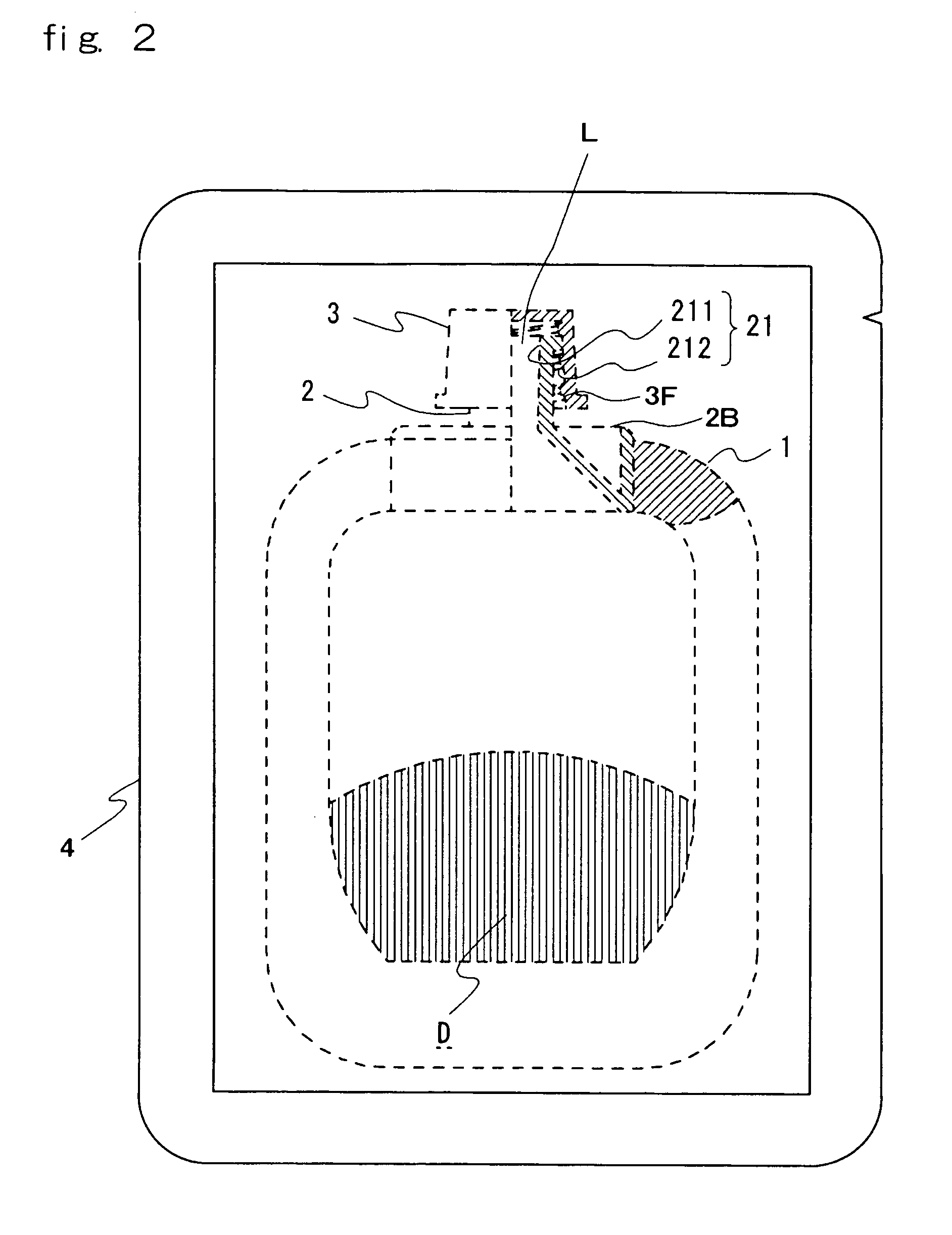 Small bag-shaped drug container