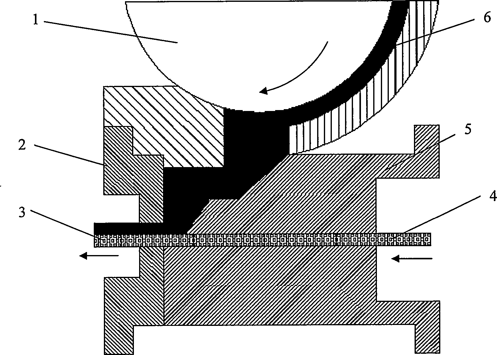 Method for continuously extruding and compositing laminar composite electric contact material