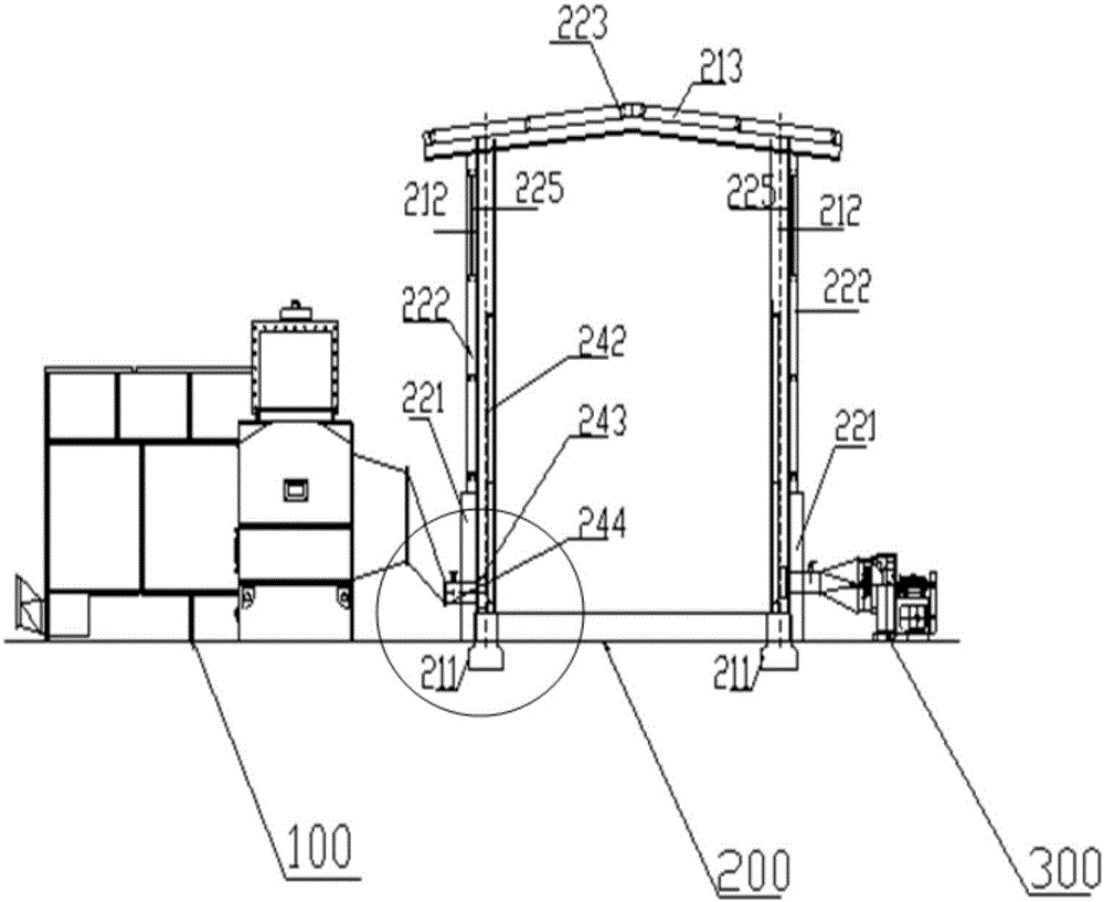 Grain drying bin with hidden air ducts and control method of grain drying bin