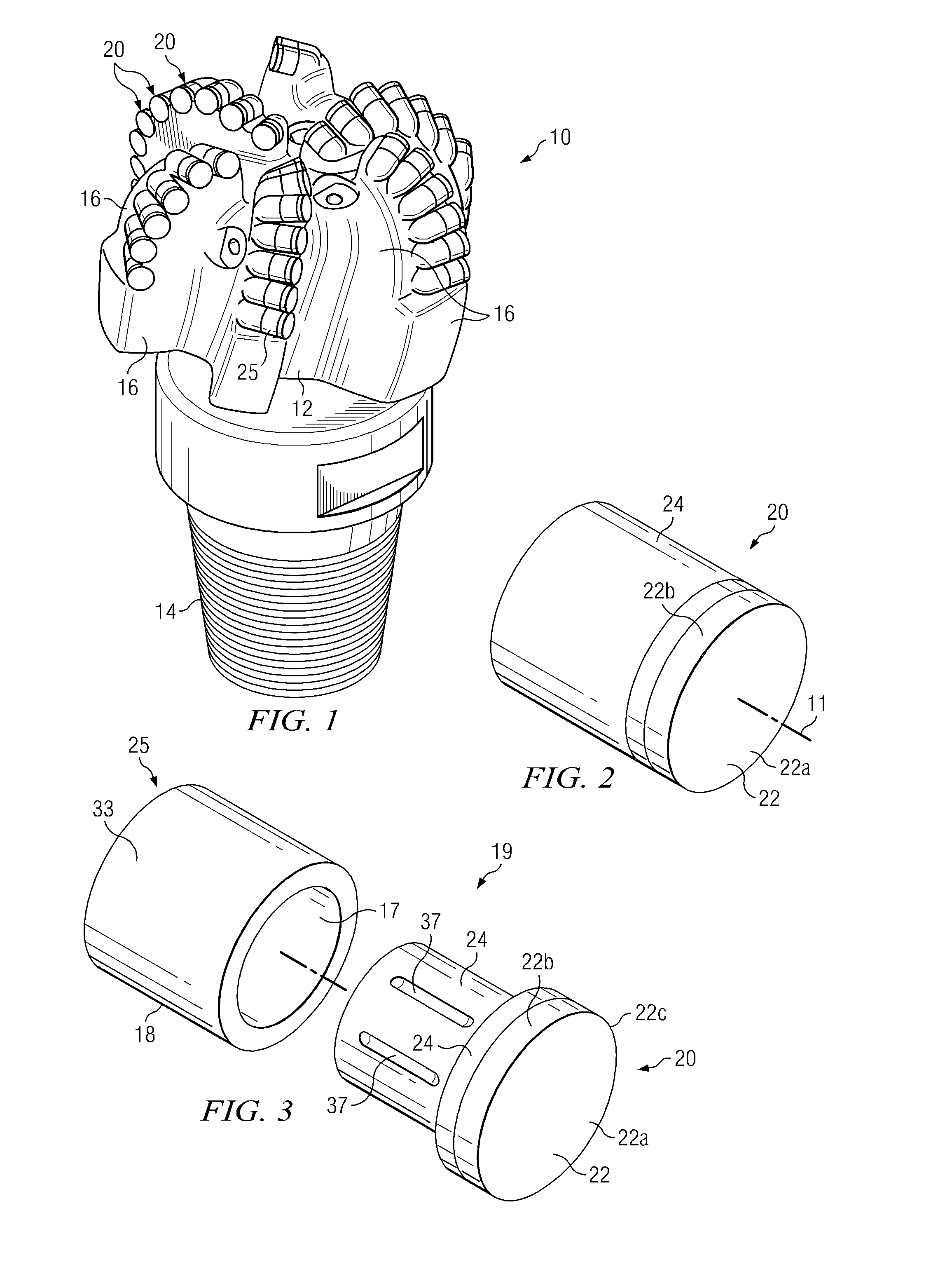 Cutter assemblies, downhole tools incorporating such cutter assemblies and methods of making such downhole tools