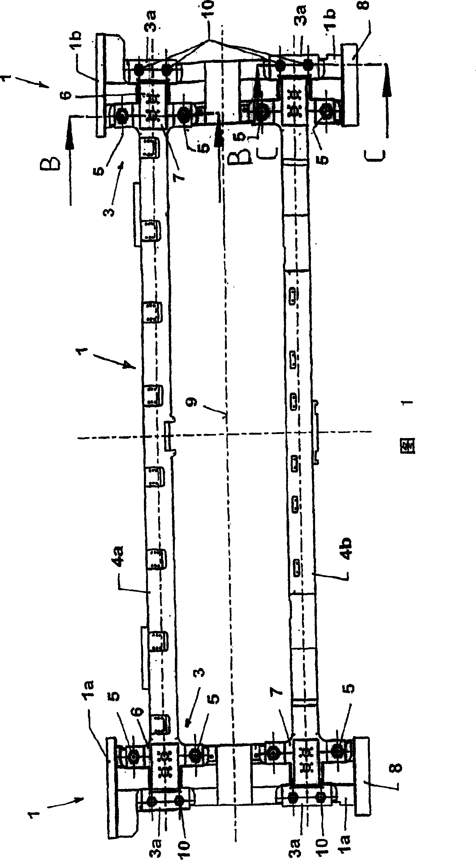 Multi-part roll stand for edgers in rolling mills