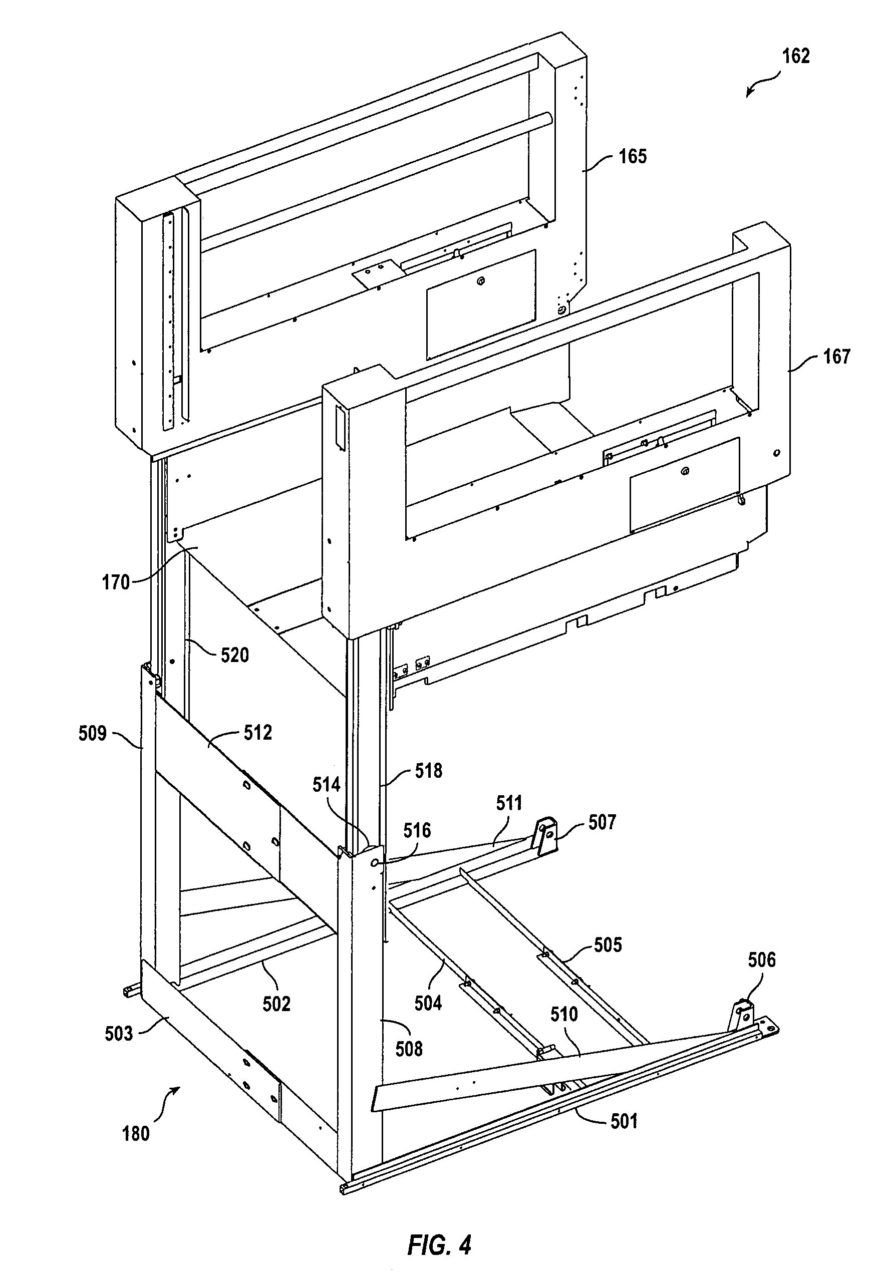 Wheel chair lift with protective skirt sensors