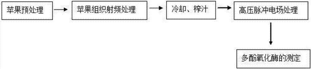 Fruit and vegetable juice processing method by radio frequency coupling high-voltage pulse electric field processing