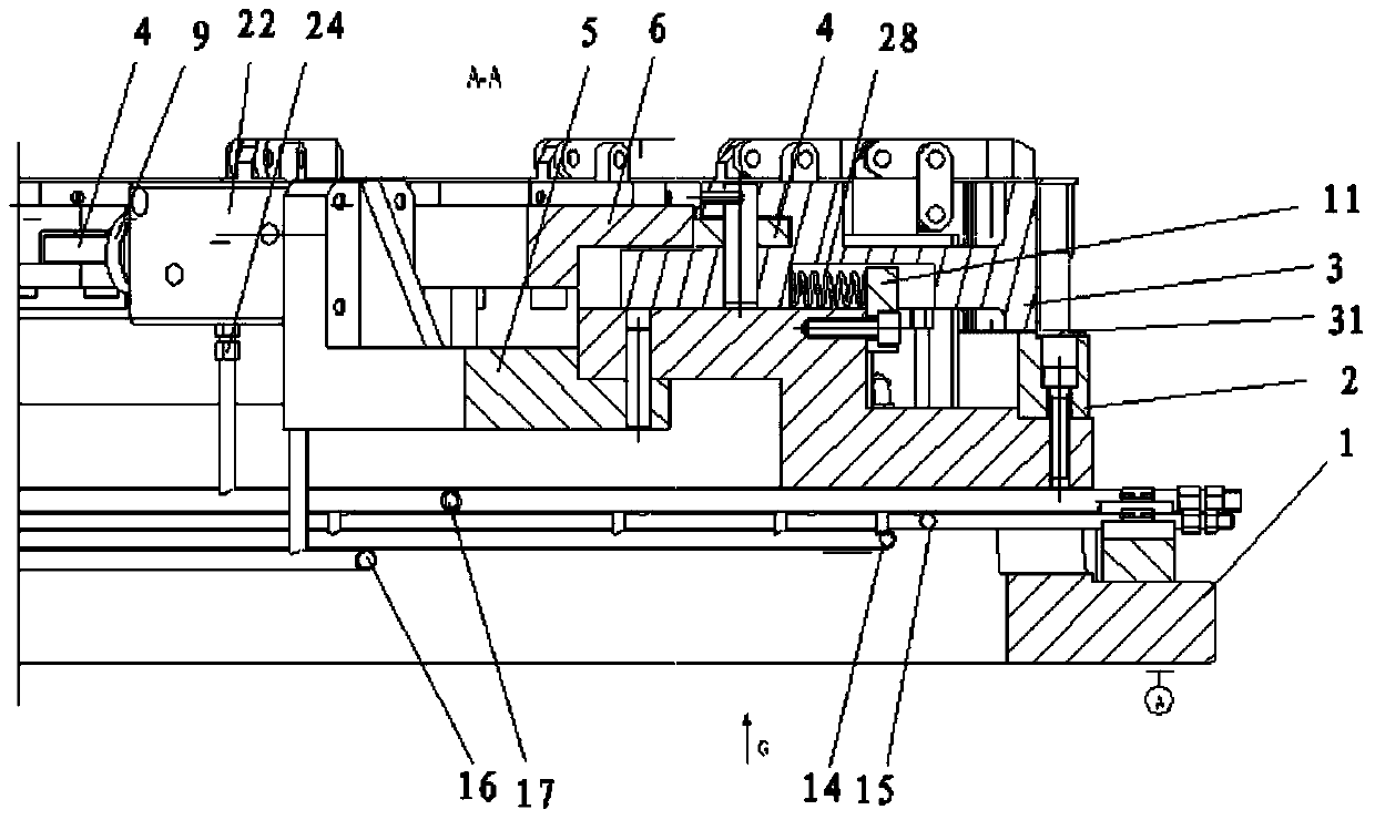 A hydraulically controlled gear transmission fixture