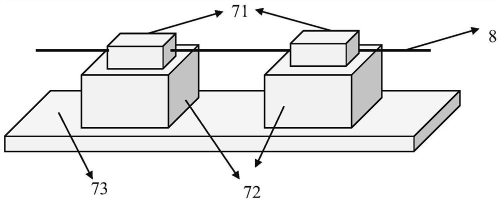 Ultra-wideband chirped tilted fiber grating inscribing device, inscribing method and laser system