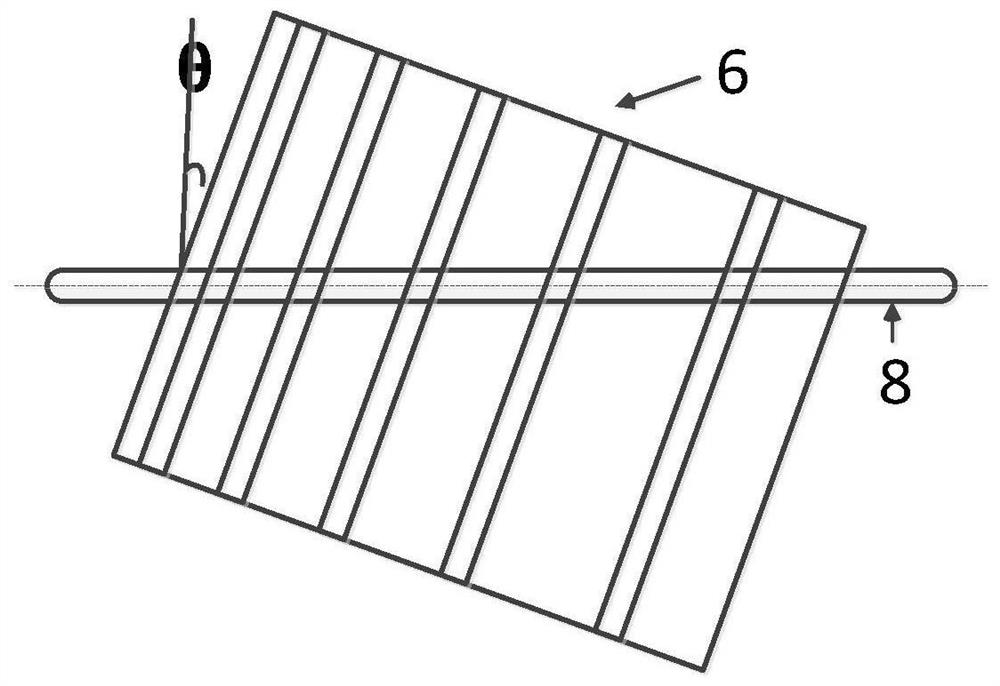 Ultra-wideband chirped tilted fiber grating inscribing device, inscribing method and laser system