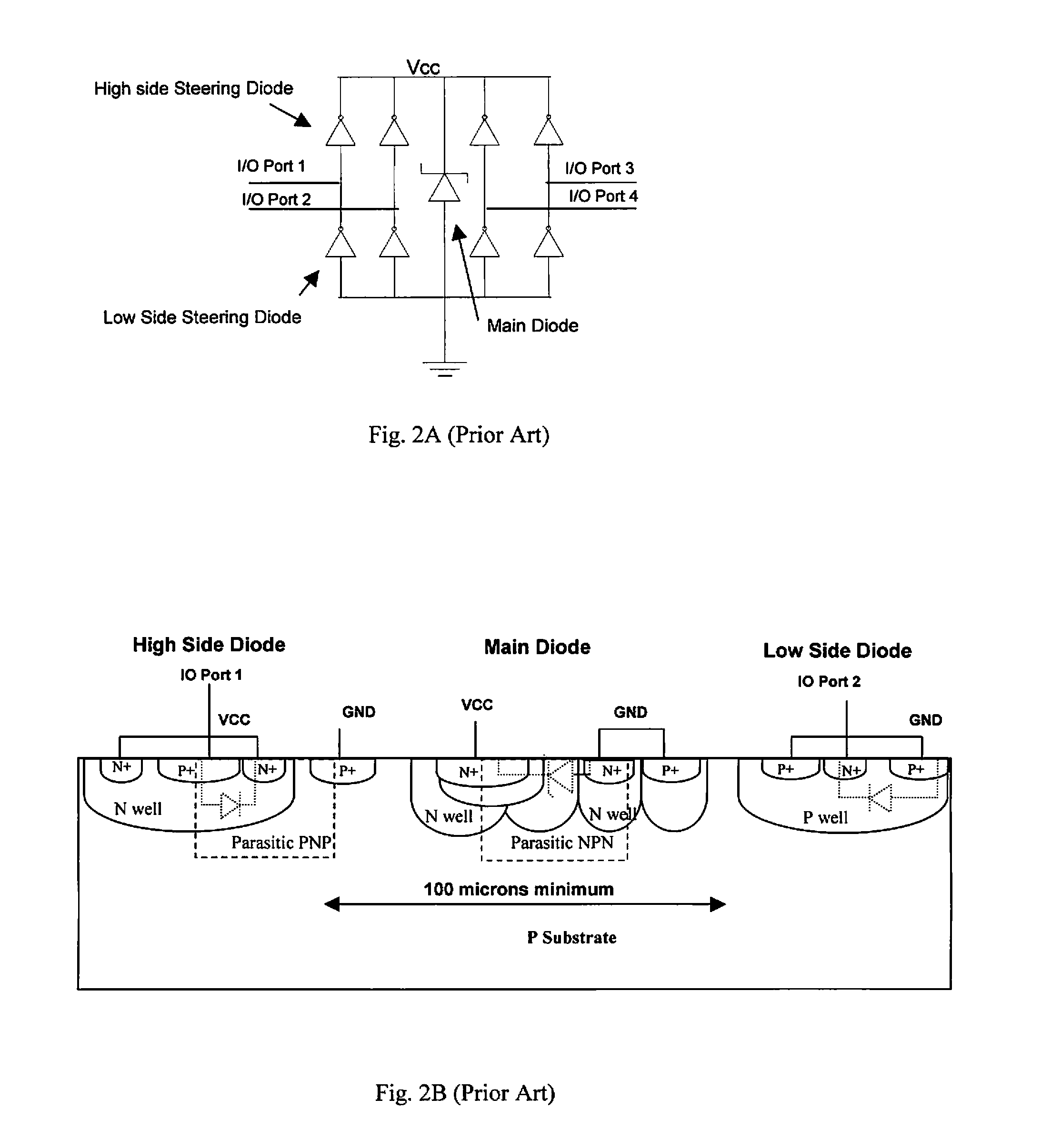 Latch-up free vertical tvs diode array structure using trench isolation