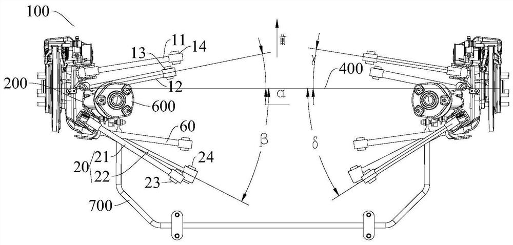 Multi-link suspension device and vehicle