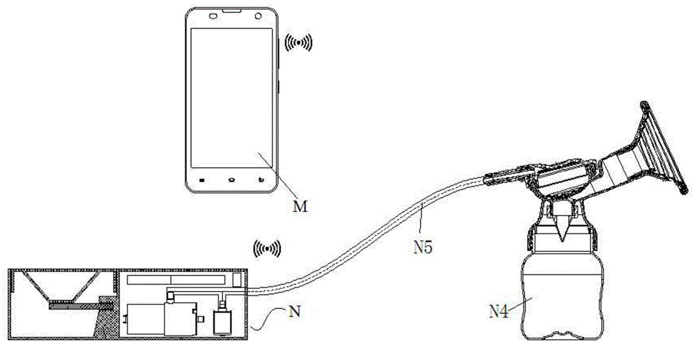 System for controlling milk amount and breast pumping frequency with mobile terminal and method thereof