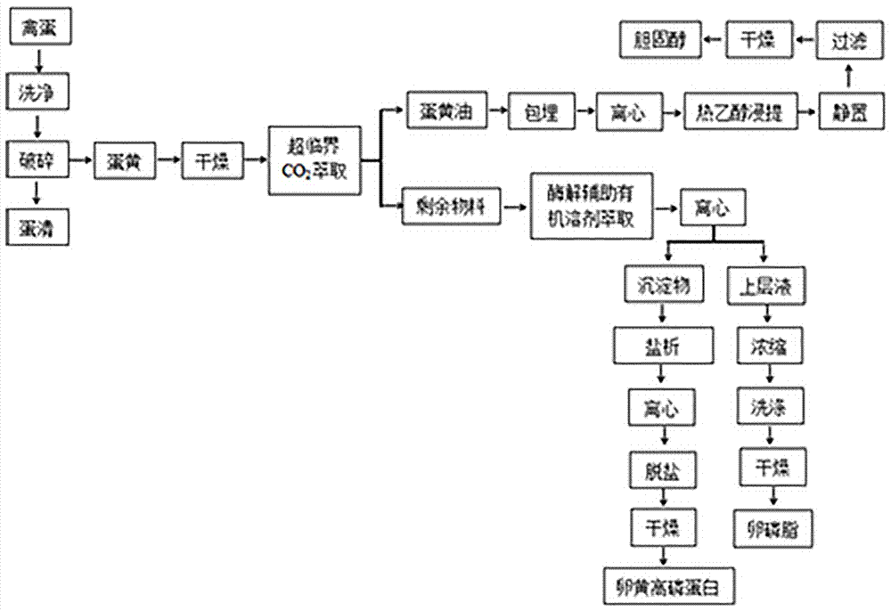 Co-production and separation method of multiple bioactive substances in yolk