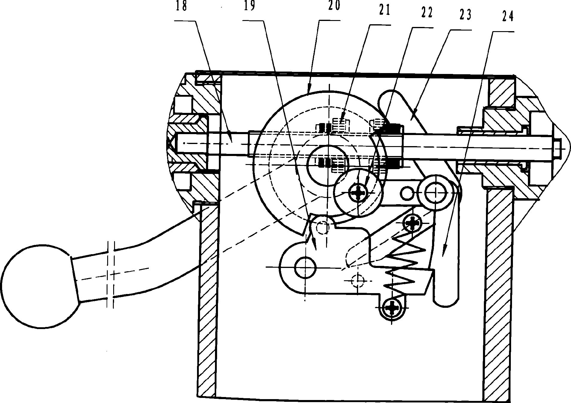 Intelligent secure cut-off mechanism assembly