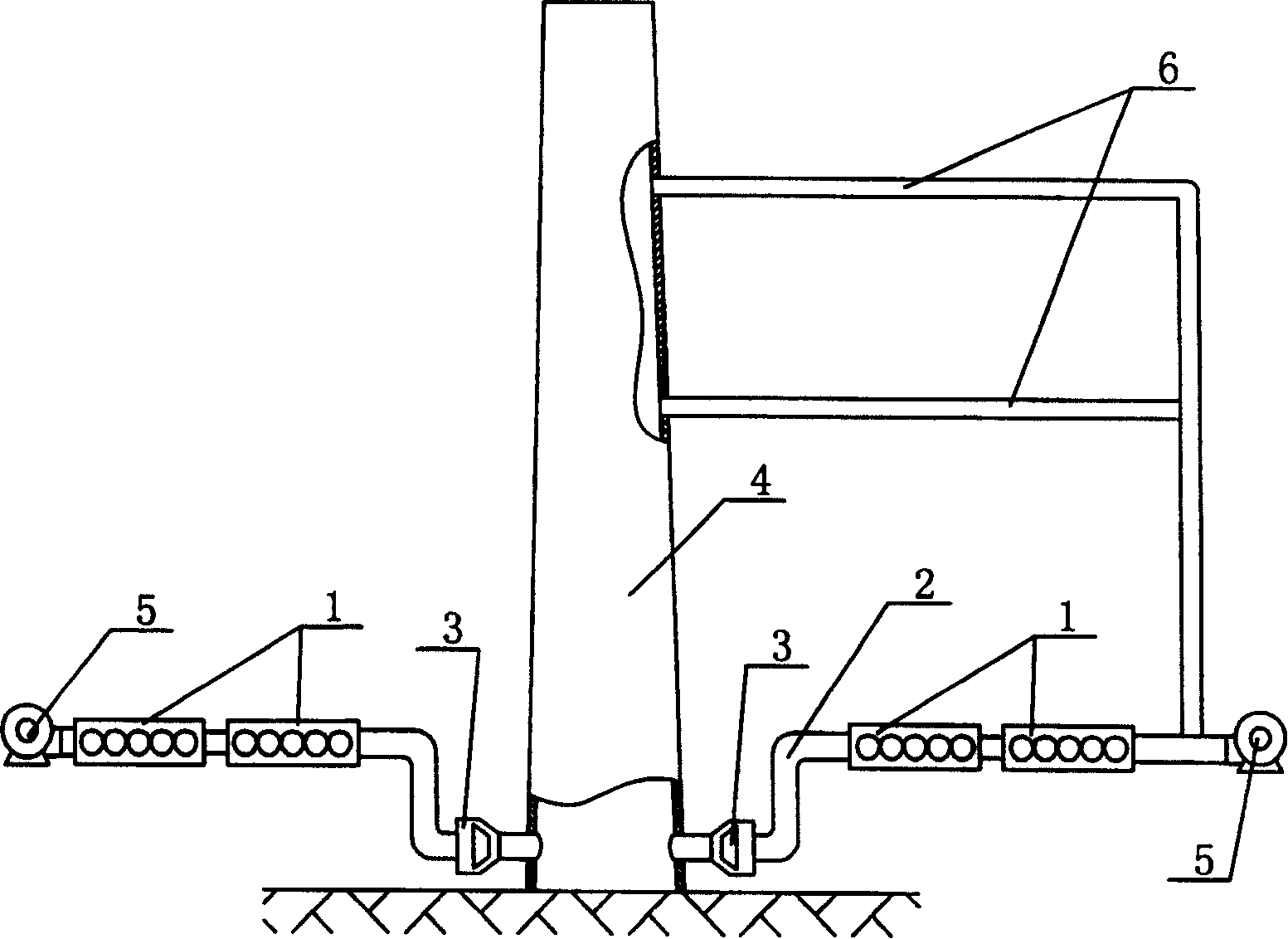 Device for generation using hot gas flow